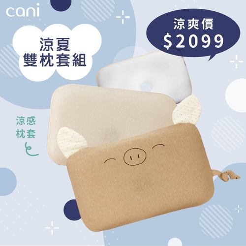 ✦熱賣商品倒數✦【涼夏雙枕套組】cani airwave護頭枕(小豬款)